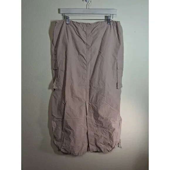 NWT Wild Fable Maxi Cargo Skirt Pink Grunge Retro Y2K Oversized Large MSRP $28 - Picture 3 of 7